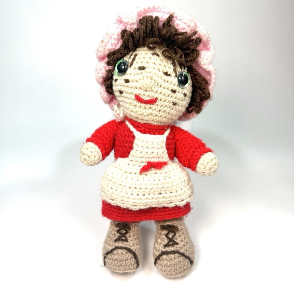 Handmade‎ Crochet Strawberry Shortcake Inspired Amigurumi Doll 12" Plush OOAK